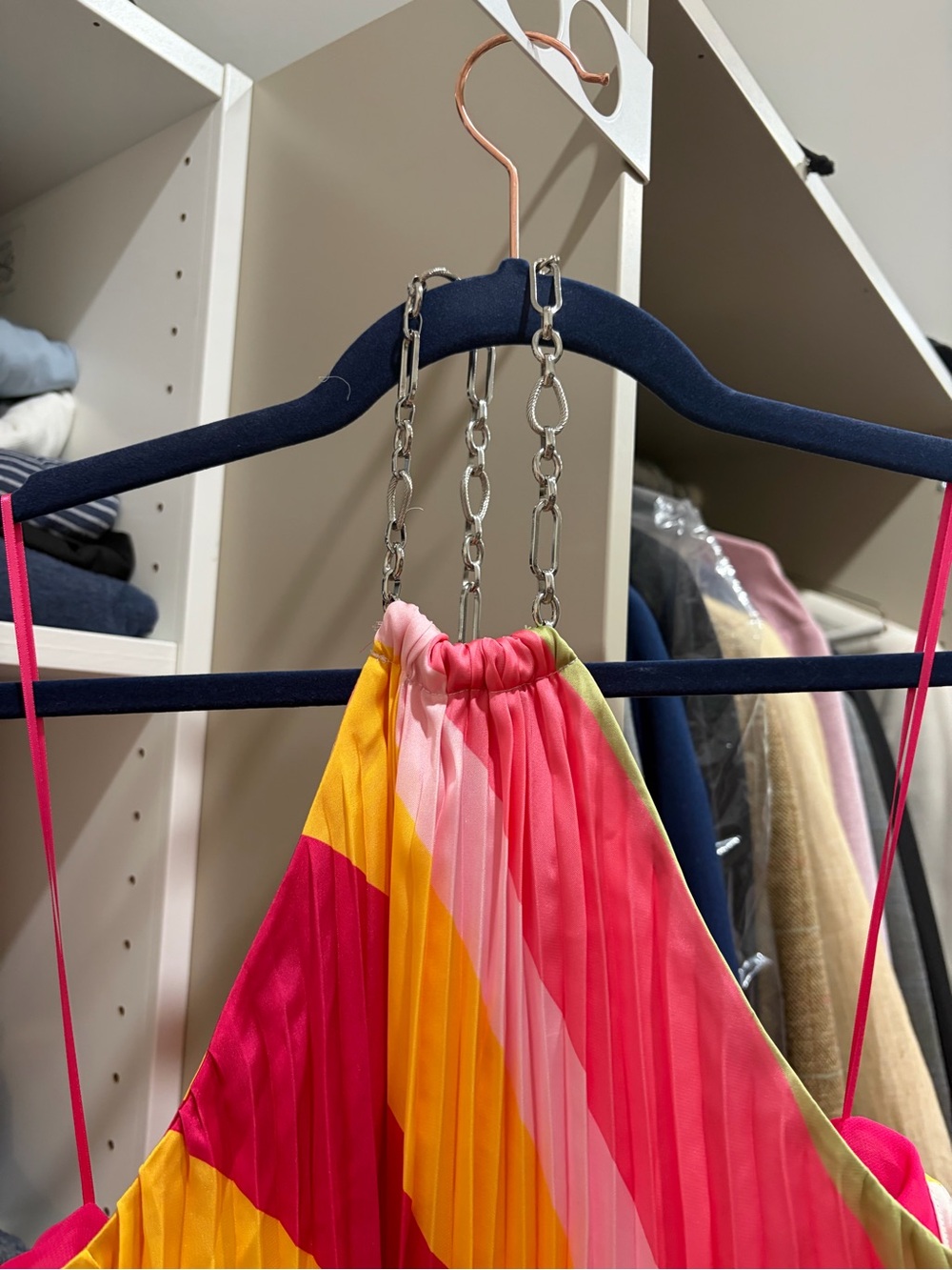 Ramy Brook Fuchsia and Yellow Colorblock Dress - Picture 2 of 4